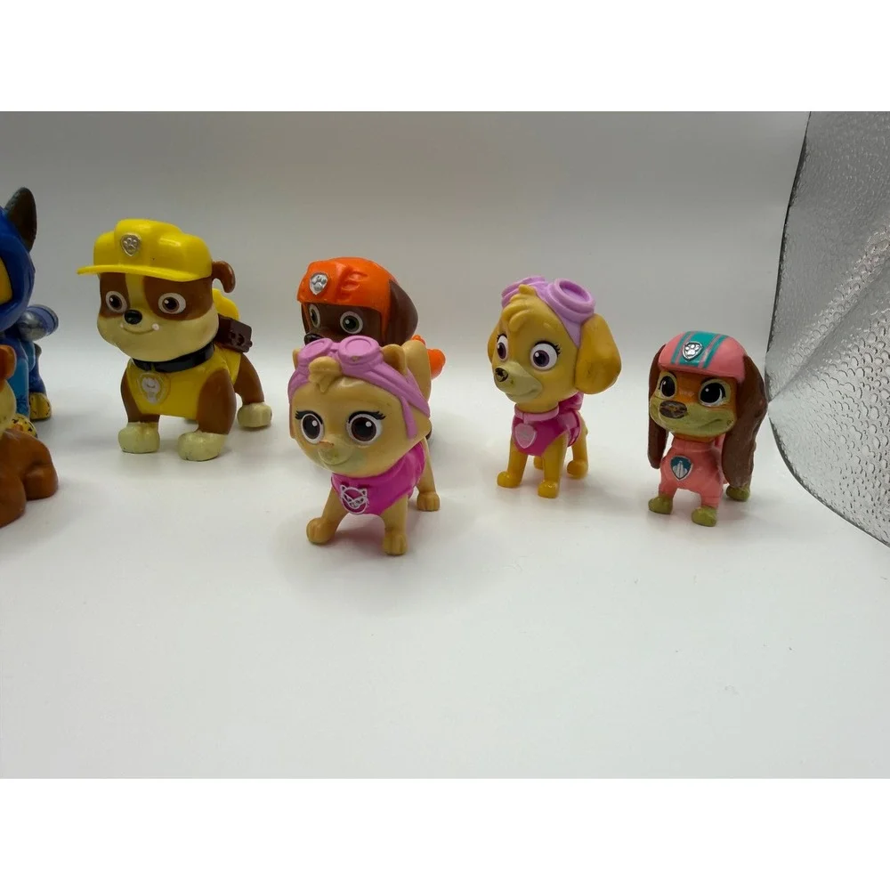 Paw Patrol Mini Figure Toy Lot Chase Marshall Skye Rubble Rocky Zuma 11pc Set